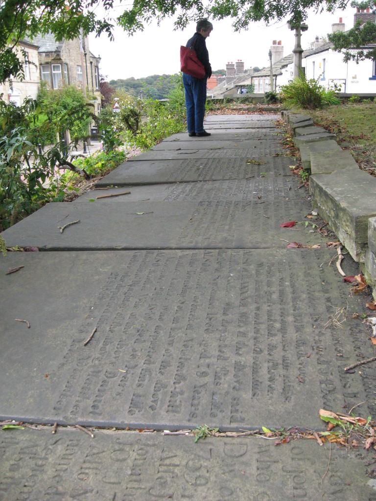 Gravestones at All Hallows Church, Almondbury, Yorkshire