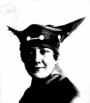 Frances Mattlage Kerrigan's first passport photo, 1916. Quite a hat there!